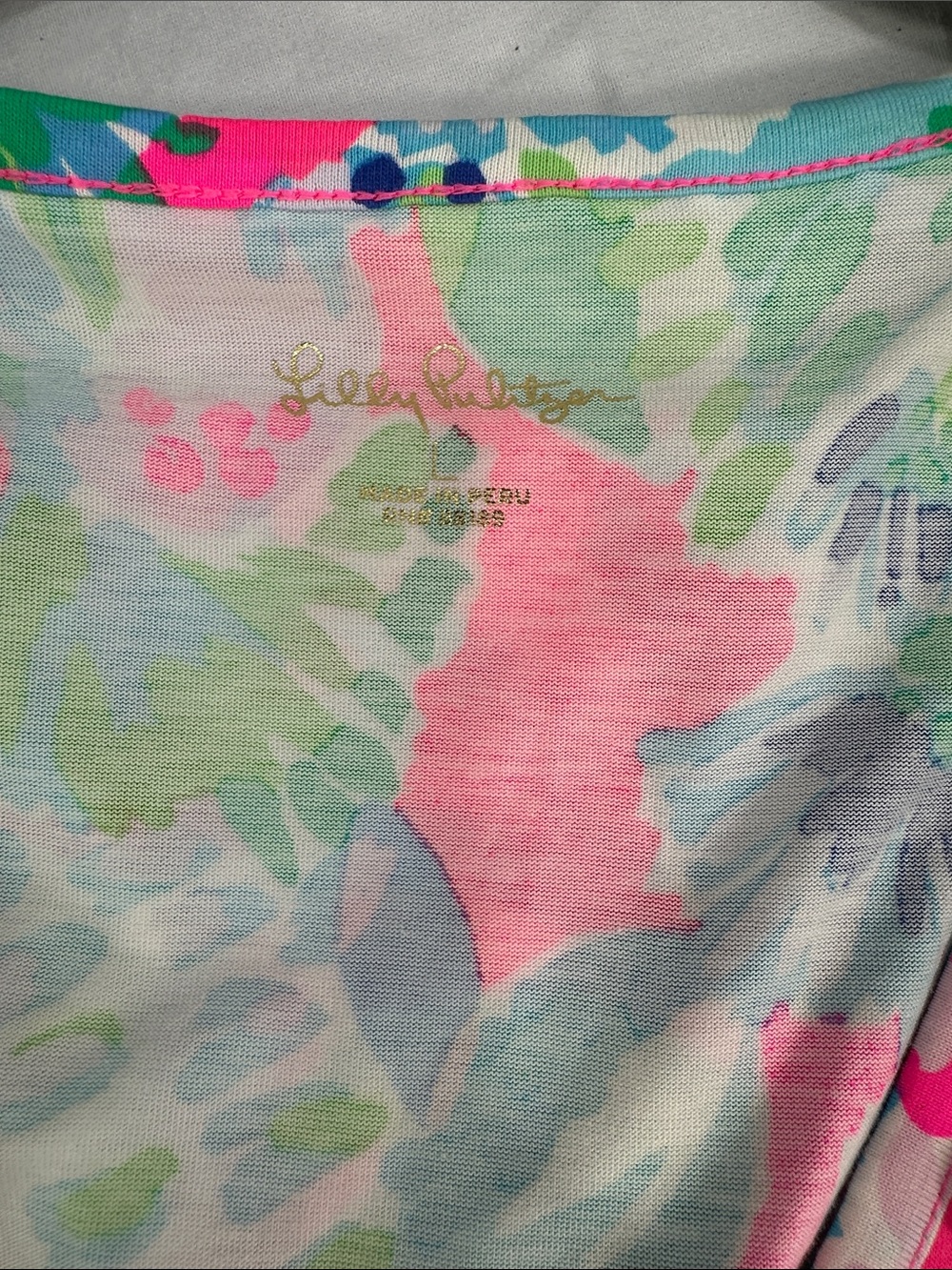 Lot 2X Lilly Pulitzer Large Bermuda Blue Turtles & Ibiza Pineapple Dresses - Picture 4 of 4